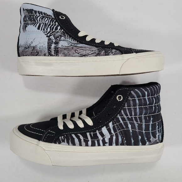 Vans Og Sk8-Hi Lx Ralph Steadman Zebra High Top Sneakers Women 7.5 Men 6.0 - Picture 8 of 11